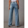 thumbnail image 5 of EMMIOL Women's High-Waisted Seamed Wide-Leg Jeans Stretchy Vintage Washed Denim Pants Casual Y2K Streetwear Trousers, 5 of 8