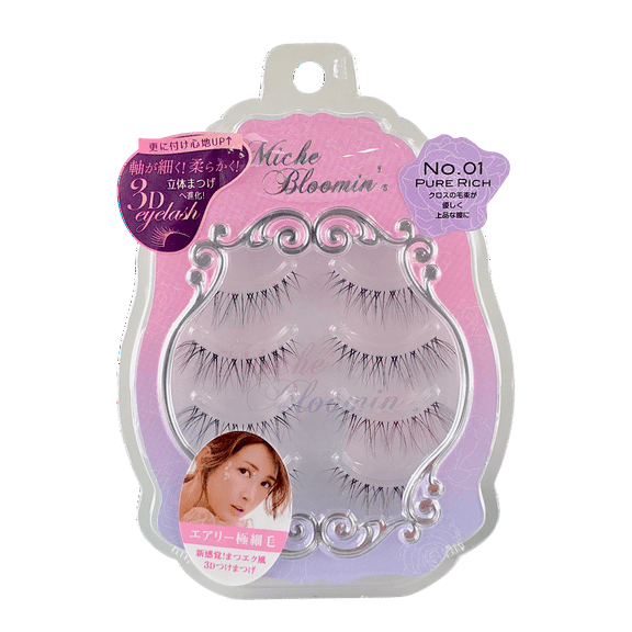 Miche Bloomin' 3D Hybrid Eyelash Renewal #01 Pure Rich - 4 Pairs