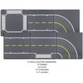 thumbnail image 4 of Building Block Road Base Plates Compatible with All Major Brands (Roads 6 Pack), 10" x 10", 2 Straight, 2 Curve, 1 Crossroads, and 1 T-Junction Street Plate, 4 of 10