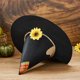 thumbnail image 4 of Txlixc Sombrero de espantapájaros, Sunflower felt Wizard hat role play Fittings para Halloween Txlixc moda, 4 of 9