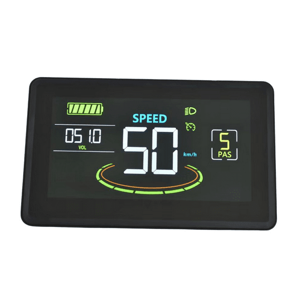 H6C Electric Bike LCD Display 24V-60V 36V 350W Sine Wave Controller Color Screen with USB UART for Electric Bike(5PIN)