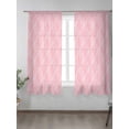 thumbnail image 2 of Sheer Curtains 63 Inch Length 2 Panels Set for Bedroom, Pink White Stripes Semi Sheer Curtains for Windows, Simple Geometric Modern Monochrome Voile Window Treatments Rod Pocket Curtain, 2 of 7