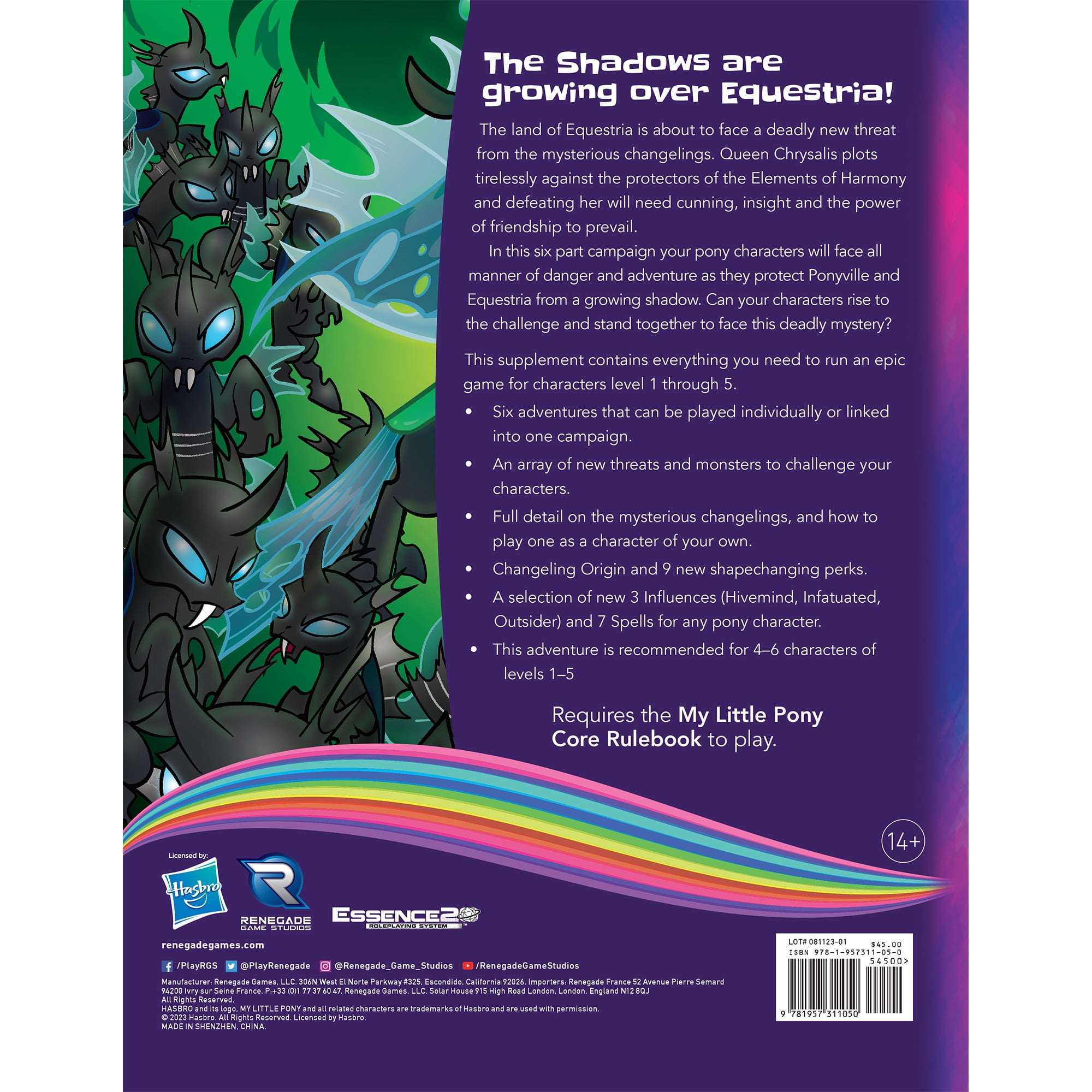 My Little Pony RPG: Dark Skies Over Equestria Adventure Series Hardcover Book - Takes You From Level 1-5