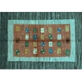 thumbnail image 1 of Ahgly Company Indoor Rectangle Abstract Light Blue Contemporary Area Rugs, 3' x 5', 1 of 4