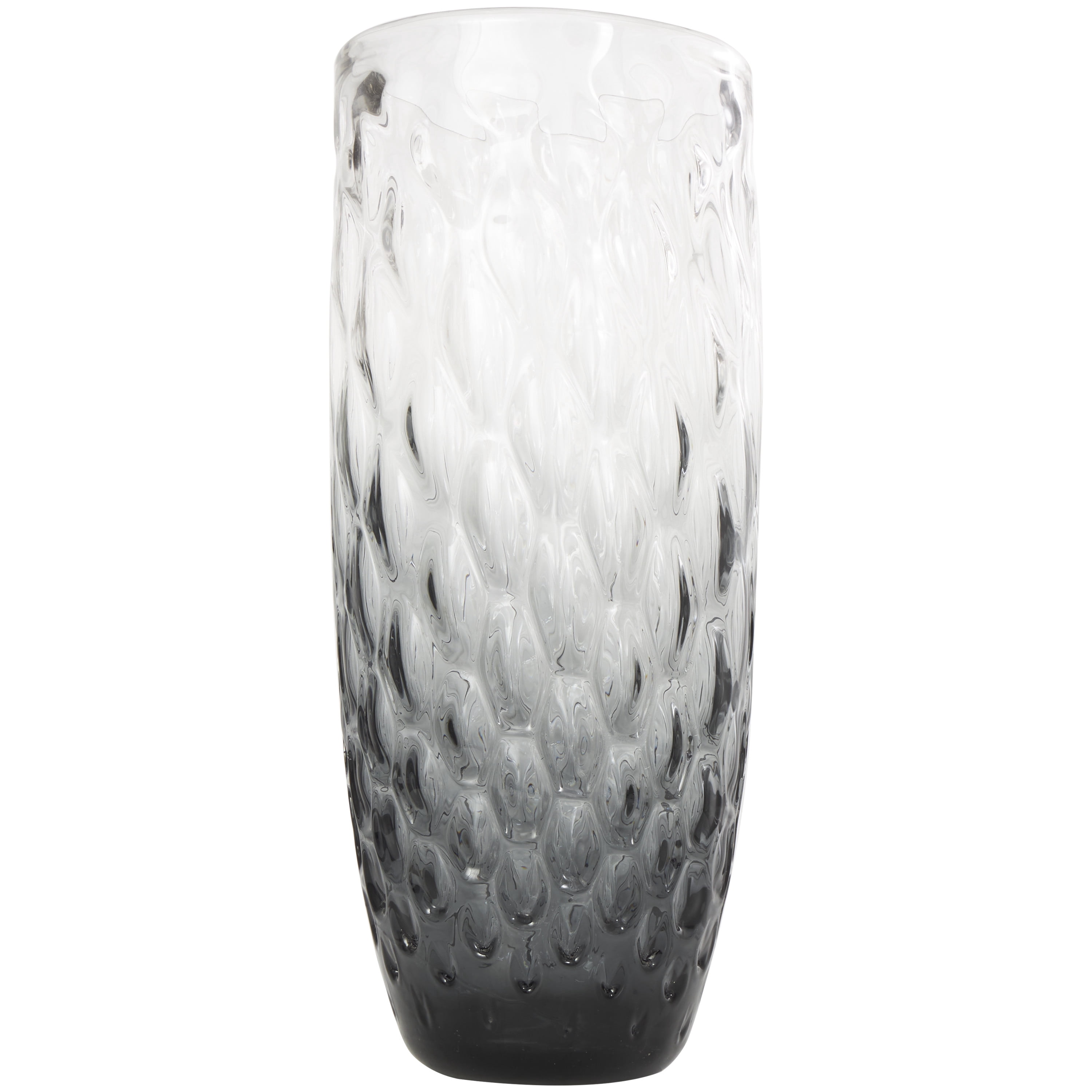 DecMode 24" Handmade Ombre Black Glass Vase