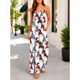 thumbnail image 4 of Women'S Summer Spaghetti Strap Jumpsuits Watercolor Gradient Flowers Loose Baggy Fit Wide Leg Rompers Casual Wear, 4 of 7