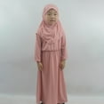 thumbnail image 2 of Otqutp 2pcs Girls Muslim Abaya Prayer Dress with Hijab 𝗜slamic Middle Eas𝘁 Arab 𝗗ubai Robe Full Cover Ramadan Eid Clothes, 2 of 5