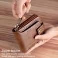 thumbnail image 6 of Men's Wallet Retro Vintage Male Wallets Storage Bag Coin Purse Card Holder Lightweight Money Clip Interior Slot Pocket Dark Coffee, 6 of 10