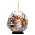 thumbnail image 1 of Adornos redondos de acrílico plano para árbol de Navidad (2024), adorno colgante de reno, decoración para fiestas y coches, diseño de escena navideña., 1 of 8