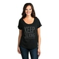 thumbnail image 2 of Keep Talking I'm Diagnosing You Women's Fashion Slouchy Dolman T-Shirt Tee Heather Black Medium, 2 of 3