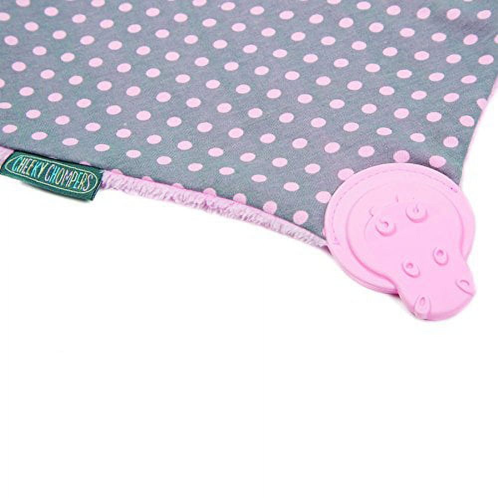 Cheeky Chompers Comfortchew Teething Blanket in Polka Dot Pink