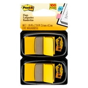 Post-It Flags, 1" Wide, Yellow, 50 Flags/Catridge, 2 Catridges/Pack