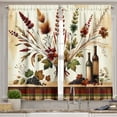 thumbnail image 2 of Ambesonne Rustic Valance & Curtain 3 Pcs Set, Leaves Wine Theme Grapes, 55"x45", Khaki Maroon Caramel, 2 of 7