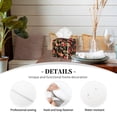 thumbnail image 3 of Lsque Rose Flowers Printed Tissue Box Cover Holder, Facial Paper Organizer Dispenser,Square with Bottom Belt, PVC Leather Decorative Organizer, 3 of 8
