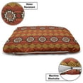 thumbnail image 3 of Orange Pet Bed, Indigenous Cultural Motif Pattern Traditional Borders, Chew Resistant Pad for Dogs and Cats Cushion with Removable Cover, 24" x 39", Orange Yellow and White, by Ambesonne, 3 of 4