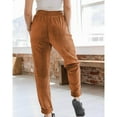 thumbnail image 4 of Wlynlyn Corduroy Pants for Women Drawstring High Waisted Pants Straight Leg Fall Winter Trousers Size L, 4 of 7