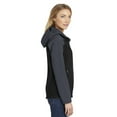 thumbnail image 3 of Port Authority Ladies Hooded Core Soft Shell Jacket-S (Black/ Battleship Grey), 3 of 6