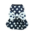 thumbnail image 5 of Pebbuoy Pet Vest Style Dress Dog Cat Skirt Polka Dot Pattern Bowknot Decor Summer Apparel Breathable Sweet Puppy Clothes with Traction Ring for Daily Wear Photography, 5 of 8
