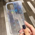 thumbnail image 2 of Compatible con iPhone 13 Pro Max, funda transparente con purpurina láser circular, suave y flexible, TPU y PC dura a prueba de golpes para mujeres y niñas, funda para teléfono, 2 of 7