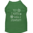 thumbnail image 6 of Christmas Pet Dog  Cat Shirt Rhinestone, "Yes, I Want to Build a Snowman", 6 of 10