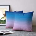 thumbnail image 2 of Pillow Covers 18x18 Set of 2, Blue Purple Striped Throw Pillow Covers Decorative Couch Cushion Cover, Vintage Stripes Farmhouse Line Microfiber Soft Square Pillowcases for Bedroom Living Room Sofa, 2 of 9