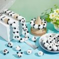 thumbnail image 6 of 72Pcs Panda Head Wood Beads Cute Animal Wood Beads European Beads Print Pattern Natural Wooden Spacer Loose Beads, 6 of 8