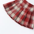 thumbnail image 5 of School Girls Plaid Skirt Autumn Winter Woolen Christmas New Year A-line Short Skirt for Kids Fashion Festive Party Holiday Skirt (2386 red,150cm), 5 of 7