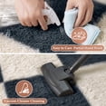 thumbnail image 4 of BERTHMEER 5'x8' Shag Area Rugs for Living Room Bedroom Dorm Office Laundry Modern Checkered Contemporary Plush Soft Carpets Indoor Fuzzy Fluffy Washable Rugs, Navy Blue, 4 of 8