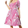 thumbnail image 2 of Flamingo - Vestido de manga corta Pink Panic para mujer Vestido de verano para mujer Vestidos para ocasiones formales, 2 of 7
