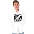 thumbnail image 5 of Can't Fact Check Crazy Funny Insult Zip Up Hoodie Men's Women's Brisco Brands X, 5 of 6