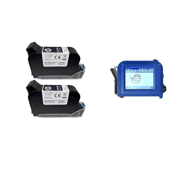 Printer Jet, 12.7mm Handheld Inkjet Printer Label Mini,Portable Printer, QR Bar Batch Code Date Number Logo Expiry Date T-shirts ,Fast Printing