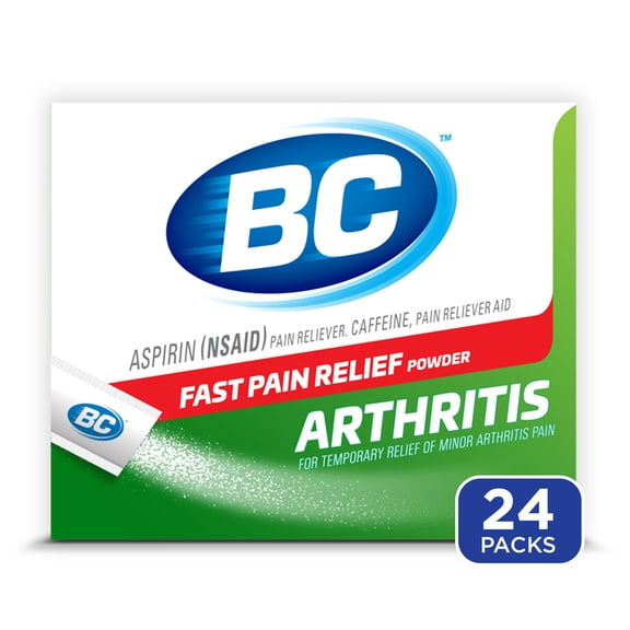 BC Powder Arthritis Pain Reliever, Aspirin Dissolve Packs, 24 Count Powder Packets