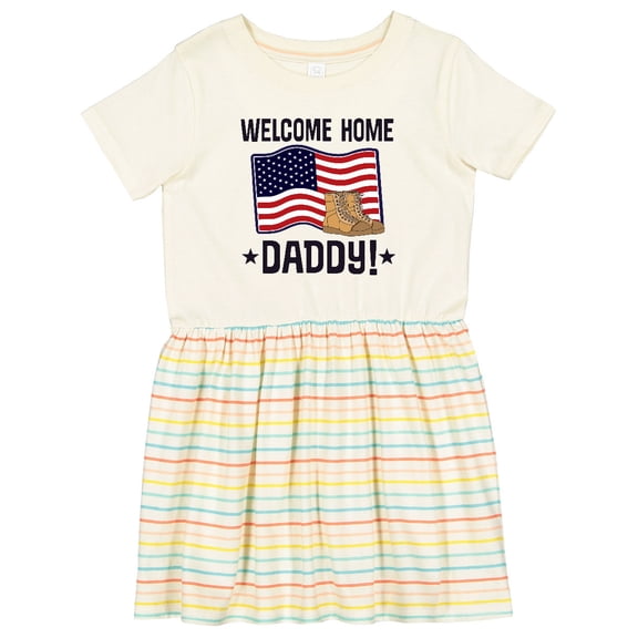Inktastic Military Daddy Welcome Home Girls Toddler Dress