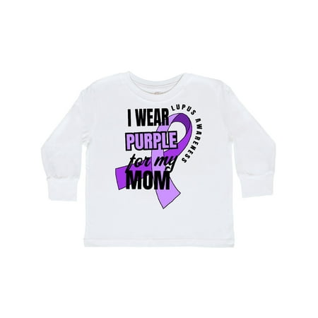 

Inktastic I Wear Purple For My Mom Lupus Awareness Gift Toddler Boy or Toddler Girl Long Sleeve T-Shirt