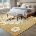 thumbnail image 4 of Non-Slip Rug Pad Rugs Summer Bee White Daisy Flower Rectangle Area Rugs 5x7Ft Soft Carpet Pads for Living Room Kids Room, Vintage Pastoral Floral Leaf, 4 of 9