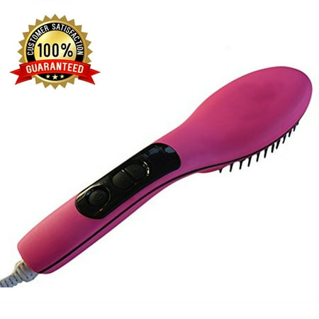 Anti Hair Damage Professional Salon Grade Straight Hot Comb Anti Hair Damage Professional Salon Grade Straight Hot Comb Electric Adjule Temperature Brush Pink