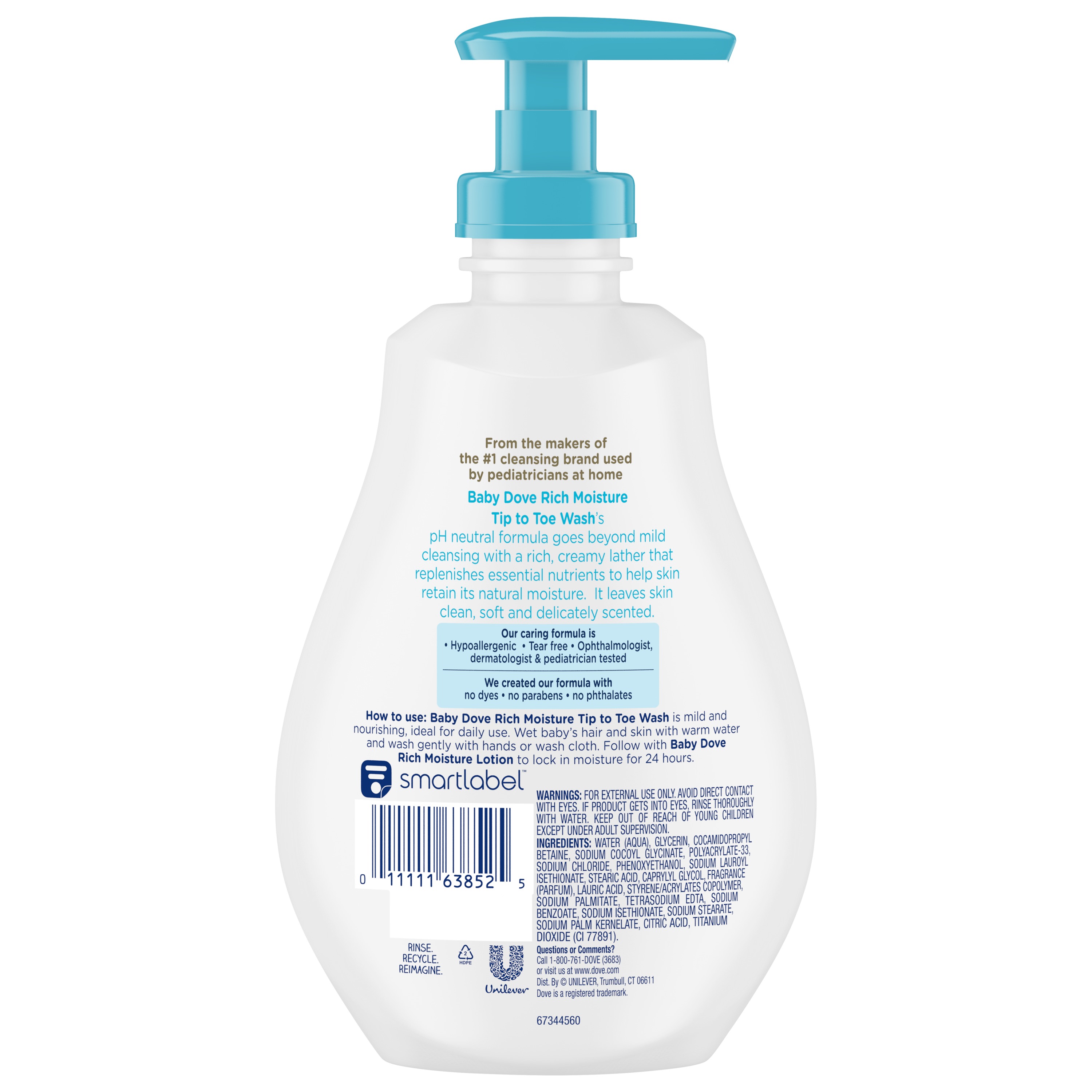 dove hair to toe baby wash