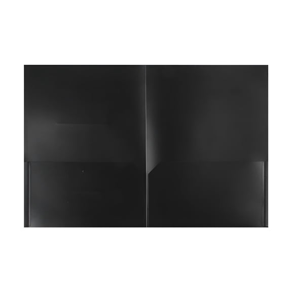 CCOCC 3 Prong Poly Folder with Pockets Pocket Folder Classroom Must Haves Color Folder Black