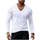 thumbnail image 5 of Ceisia Men's Slim-Fit Long-Sleeve V-Neck T-Shirt Multi-Solid for Summer Casual Gift, 5 of 6