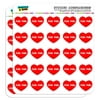 "I Love Heart - Sports Hobbies - Ping Pong - 1"" Scrapbooking Crafting Stickers"
