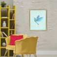 thumbnail image 2 of Stupell Industries Blue Hummingbird Simplicity Gold Framed Floater Canvas Wall Art, design by Camila Juncos, 31 x 25, 2 of 9