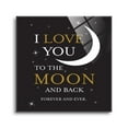 thumbnail image 1 of Love You Moon Back Slate Grey Stars 12 x 12 Glass Wall Hanging Sign, 1 of 4