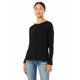 thumbnail image 1 of Camiseta de manga larga de punto relajado para mujer NEGRO XL Bella + Lienzo B6450, 1 of 1