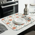 thumbnail image 3 of Pioneer Flower Floral Print Pattern Kitchen Dish Drying Mat 1 Pack, Ultra Absorbent Microfiber Drainer Mat, 16"x18", 3 of 6