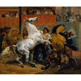 thumbnail image 2 of Horace Vernet 17x15 Black Ornate Wood Framed Double Matted Museum Art Print Titled - The Start of the Race of the Riderless Horses (1820), 2 of 5