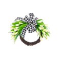thumbnail image 4 of Corona de flores artificiales, corona colgante para interior y exterior, corona de puerta delantera, corona de primavera para sala de estar, casa, 35CM, 4 of 8