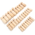 thumbnail image 1 of 30 cuerpos de muñecos de madera con clavijas, figuras de personas naturales sin terminar, manualidades para pintar, JM01791, 1 of 14