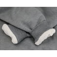 thumbnail image 4 of Men's Heavyweight Thermal Zip Up Hoodie Warm Sherpa Lined Sweater Jacket (Light Grey, 2XL), 4 of 4