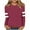 Wine, variant on Darzheoy Womens Tops Hoodless Round Neck Casual Loose Pullover Sweatshirts Lightweight Solid Color Stripped Fall Winter Long Sleeve Blouses