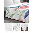 thumbnail image 6 of Watercolor Hummingbird Twim XL Size Flat Sheet, Wrinkleproof & Fadeproof Cooling Flat Bed Sheet Only, Colorful Pink Blue Flowers Breathable Soft Bedding Top Sheets 66 x 102 Inches, 6 of 8